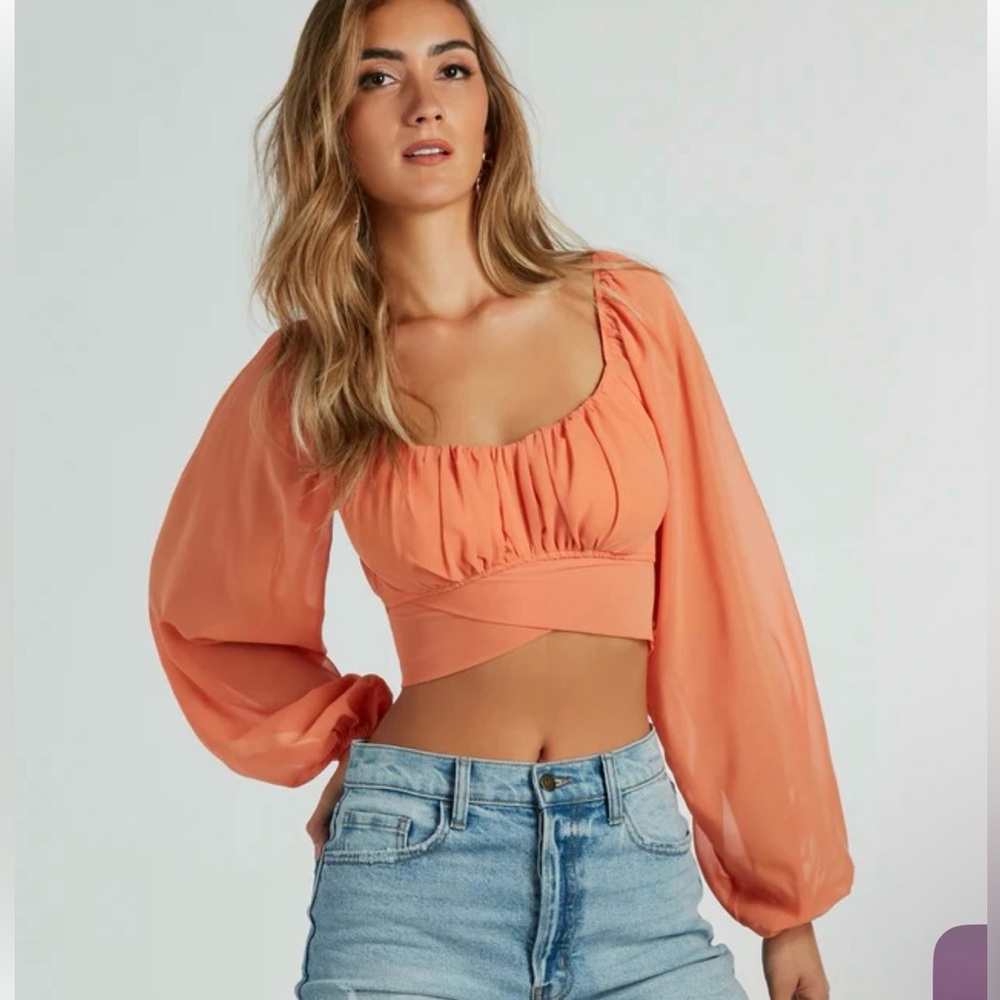 Windor long sleeve crop top
